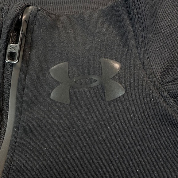 Under Armour Qualifier Run 1/2 Zip Shirt Men's XL Black Fitted Workout Running - Picture 5 of 13